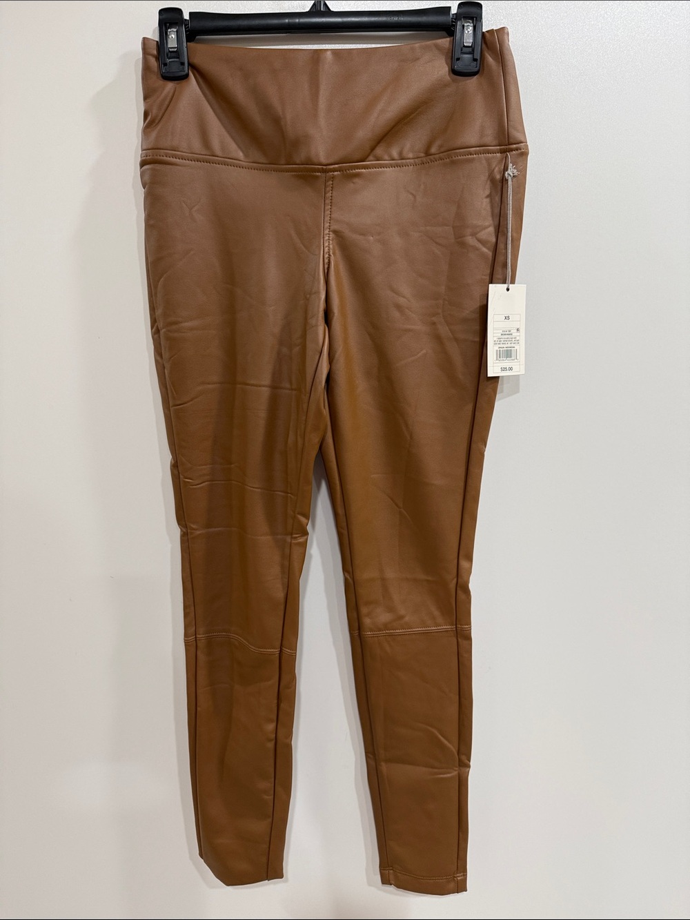 a new day Women’s Brown Faux Leather Leggings